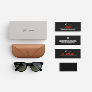 RayBan | Meta Headliner Smart Glasses - Shinny Black / Polarised G15 Green