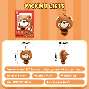 IINE Raccoon Design Switch Game Card Storage Bag