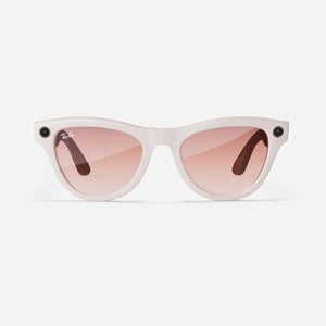 RayBan | Meta Skyler Smart Glasses - Shiny Chalky Gray / Gradient Cinnamon Pink