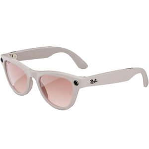 RayBan | Meta Skyler Smart Glasses - Shiny Chalky Gray / Gradient Cinnamon Pink